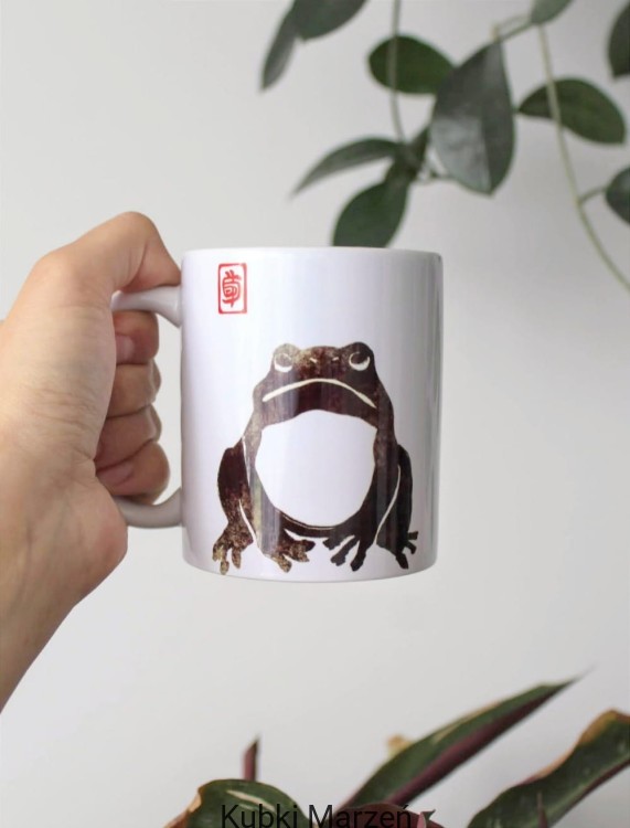 Kubek Smutna żaba, Grumpy frog art, żabka nr 6, 330ml