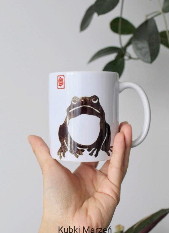 Kubek Smutna żaba, Grumpy frog art, żabka nr 6, 330ml