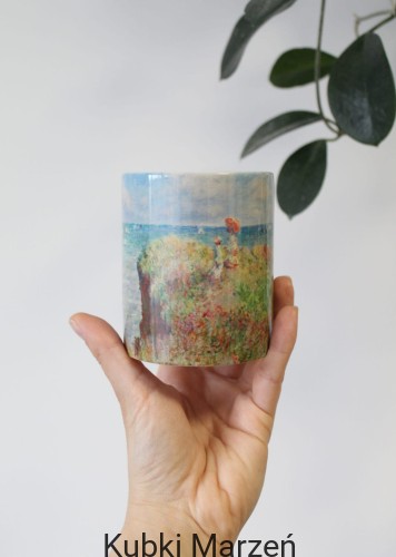 Kubek z obrazem Claude Monet – impresjonistyczny pejzaż morski | kubek artystyczny