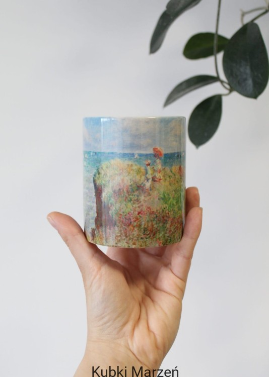 Kubek z obrazem Claude Monet – impresjonistyczny pejzaż morski | kubek artystyczny