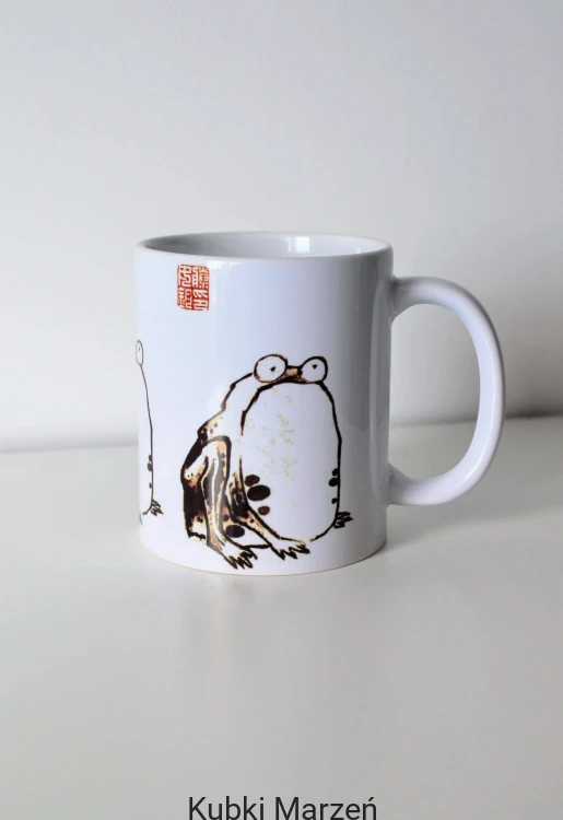 Kubek z nadrukiem żaby 330 ml – Ito Jakuchu design