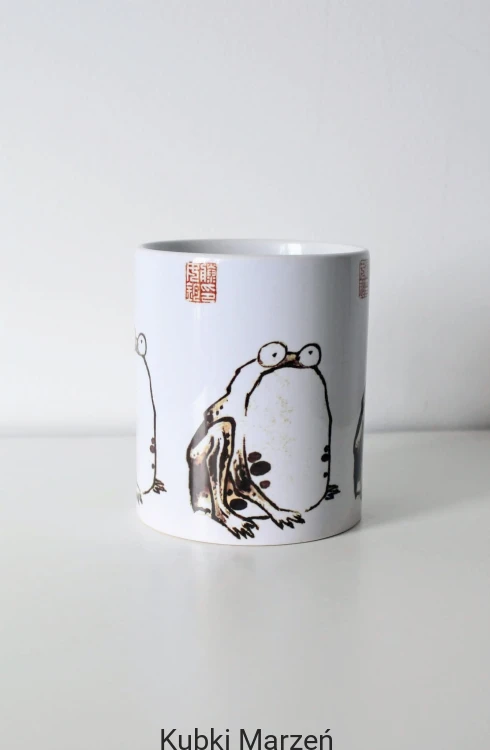 Kubek ceramiczny 330 ml żaba – inspiracja sztuką japońską