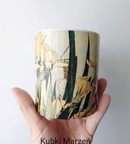 Kubek z dziełem Hokusai „Irysy” – artystyczny kubek 330 ml