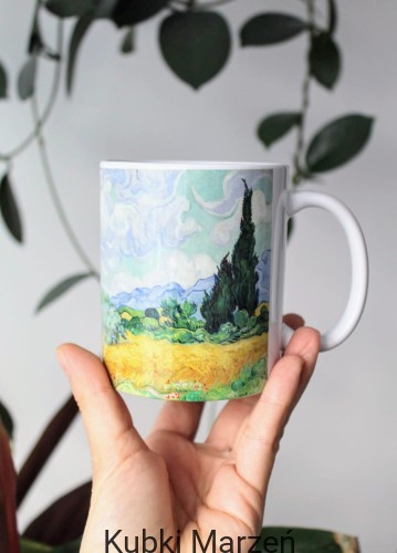 Kubek Van Gogh „Pole pszenicy z cyprysami” 330 ml