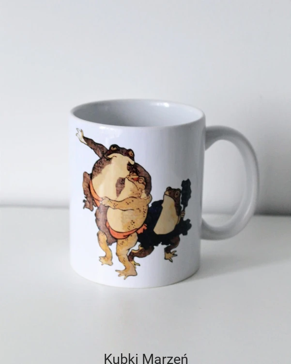 Kubek ceramiczny z japońską ilustracją