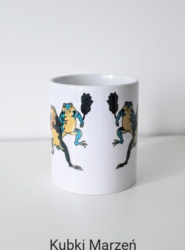 Kubek Żaby Sumo 330 ml – ceramiczny kubek z zabawną grafiką frog art