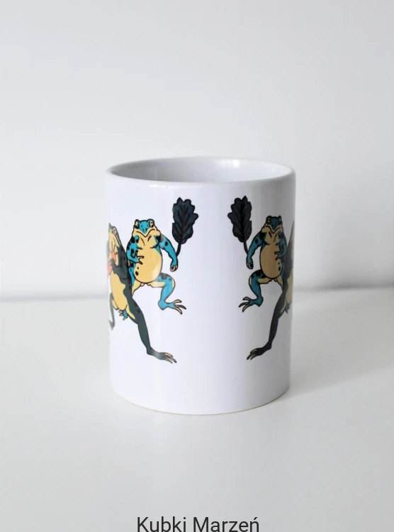 Kubek Żaby Sumo 330 ml – ceramiczny kubek z zabawną grafiką frog art