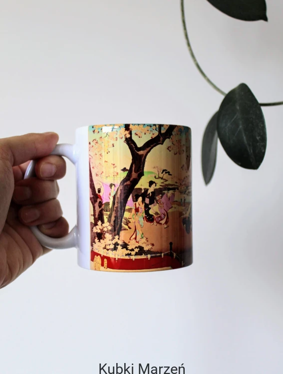 Kubek ceramiczny z reprodukcją Chikanobu