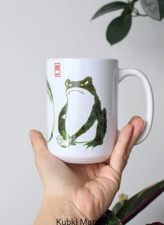Duży kubek Trzy Smutne żaby Matsumoto Hoji 450 ml