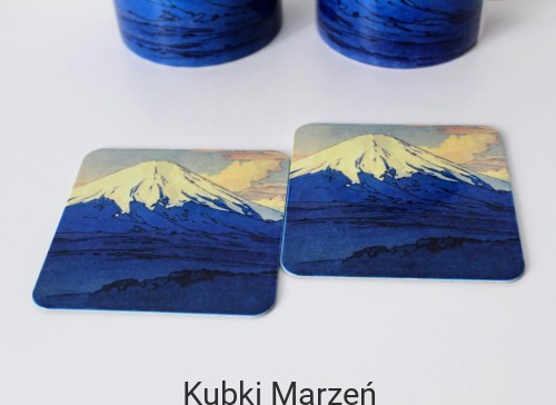 Podkładka pod kubek z motywem Góry Fuji – Hiroshi Yoshida