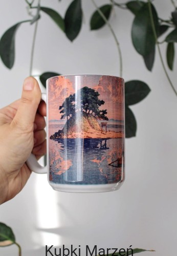 Duży Kubek Pejzaż Shimabara Tsukumojima Kawase Hasui 450ml