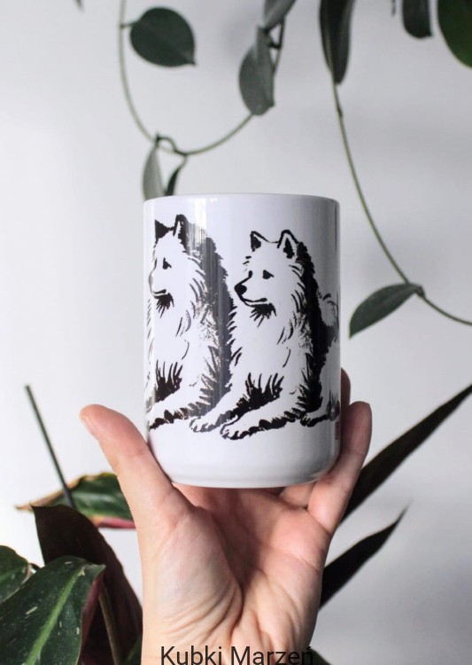 Duży kubek z ilustracją psów 450 ml
