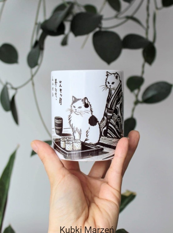 Kubek z kotkami w kimonach 330 ml