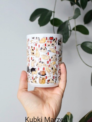 Duży kubek Koty, 53 stacje Tokaido, Utagawa Kuniyoshi 450ml